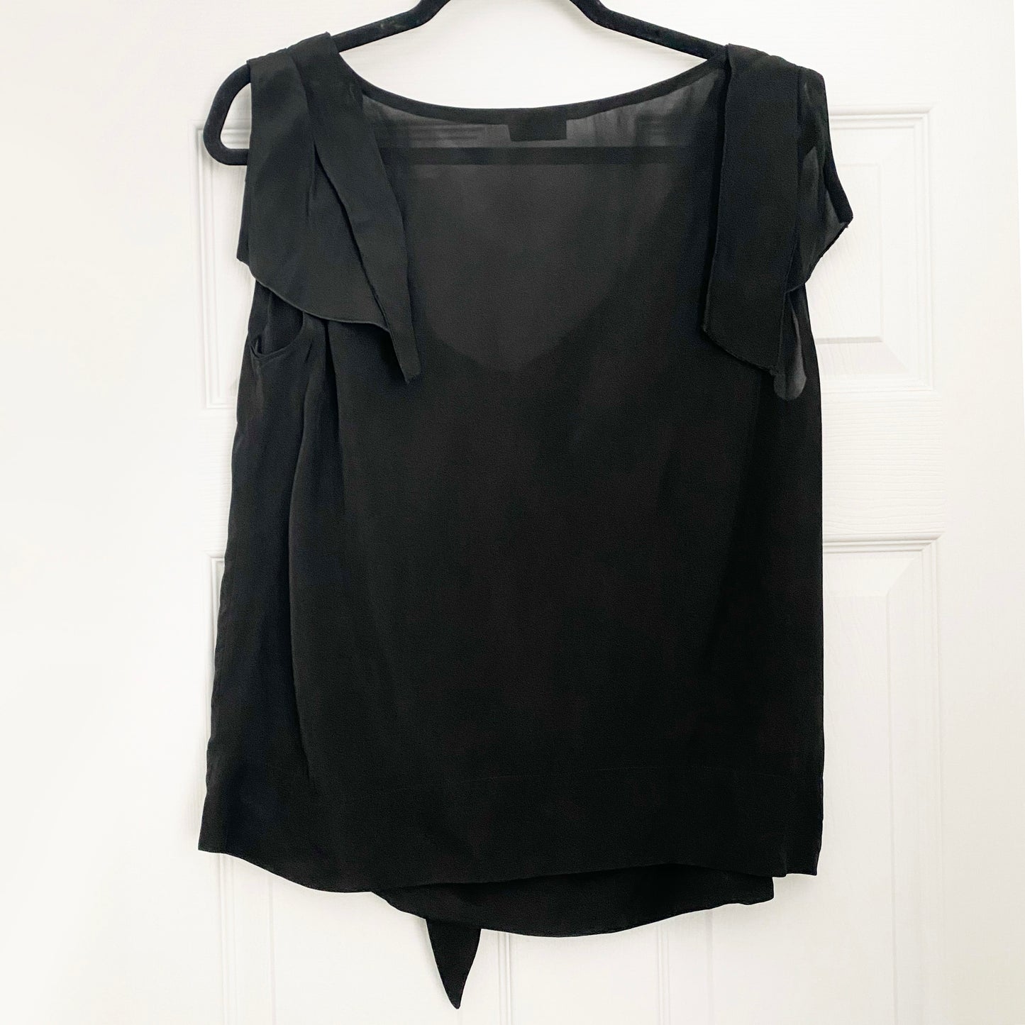 Dries Van Noten Black Scoop Neck Top, size 40 (fits like a size 6/8)