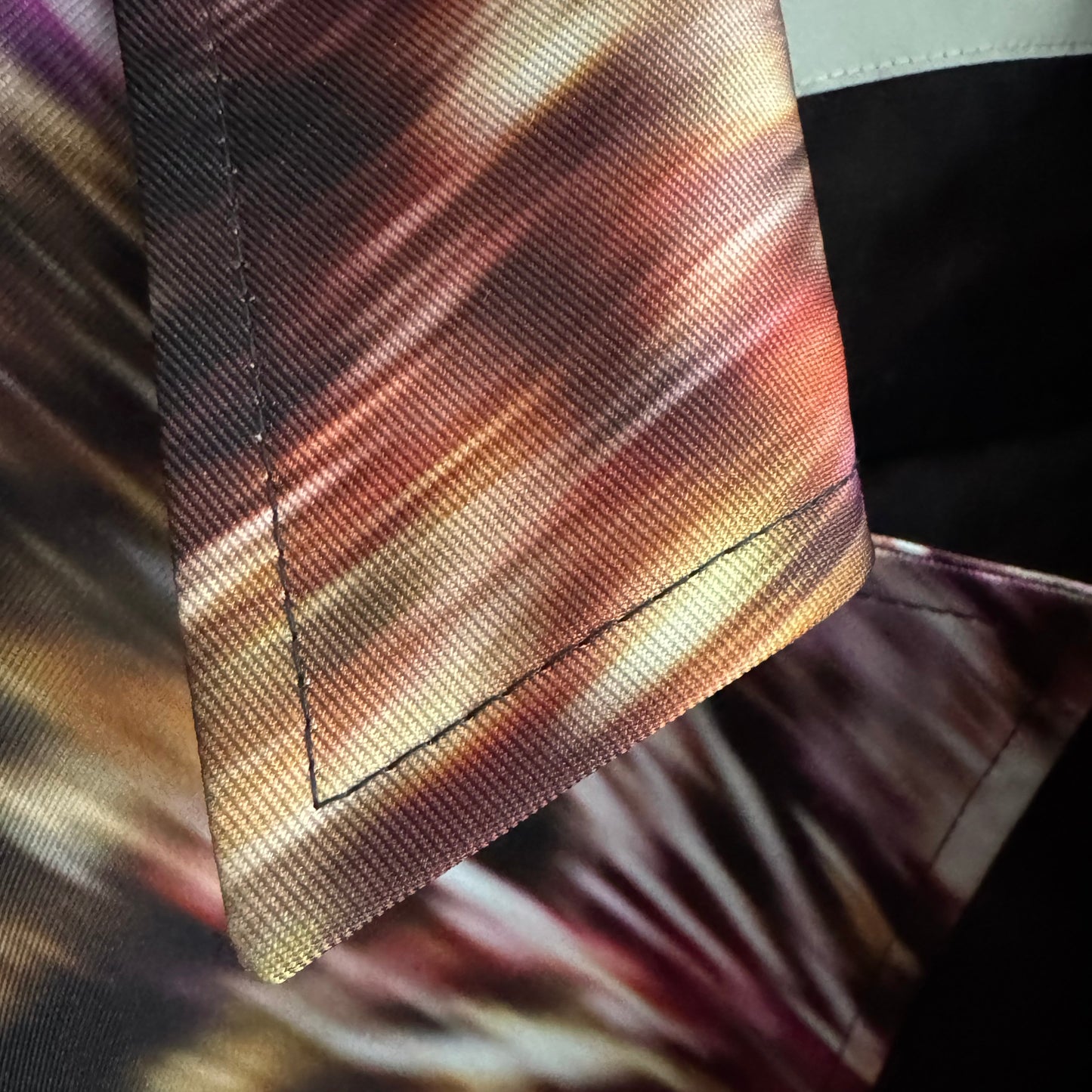 Dries Van Noten "Ramblas" Fireworks Print Belted Jacket, size 34