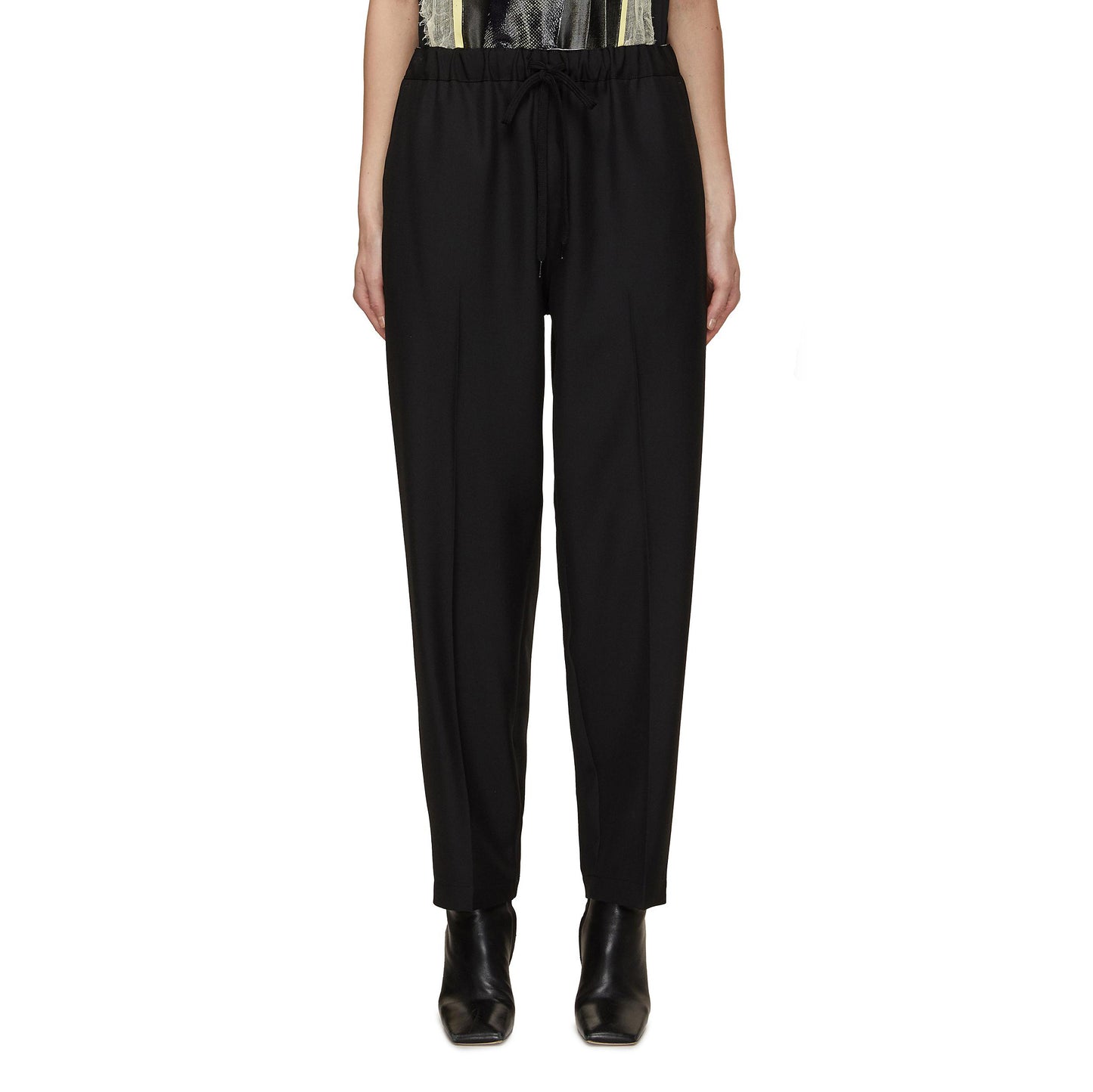 MM6 Martin Margiela Gathered Waisted Pants in Black, size 38IT (US size 2)