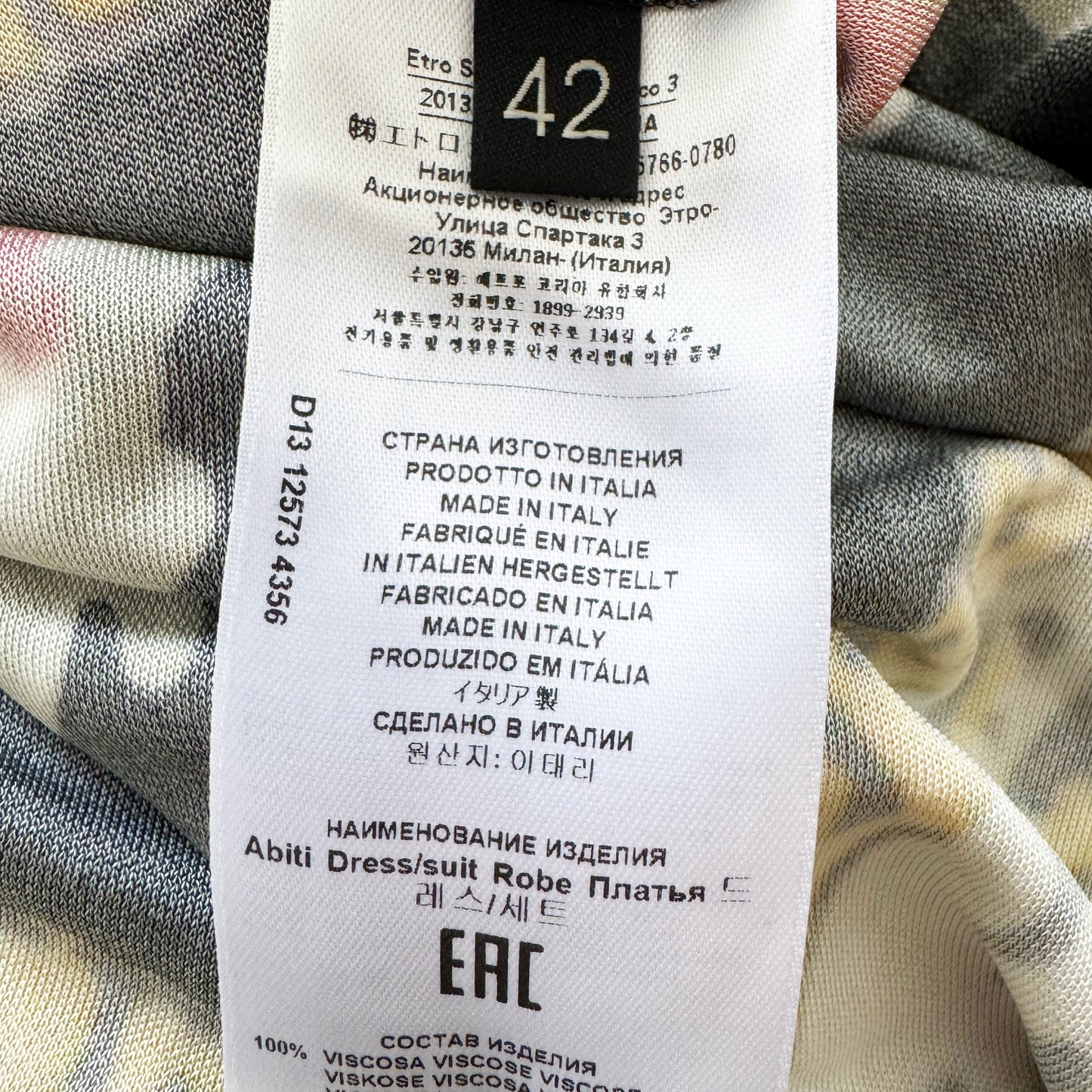 Etro Printed Jersey Maxi Dress, size 42IT (fits like US 4)