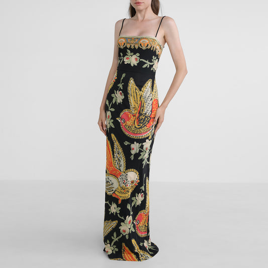 Etro Printed Jersey Maxi Dress, size 42IT (fits like US 4)