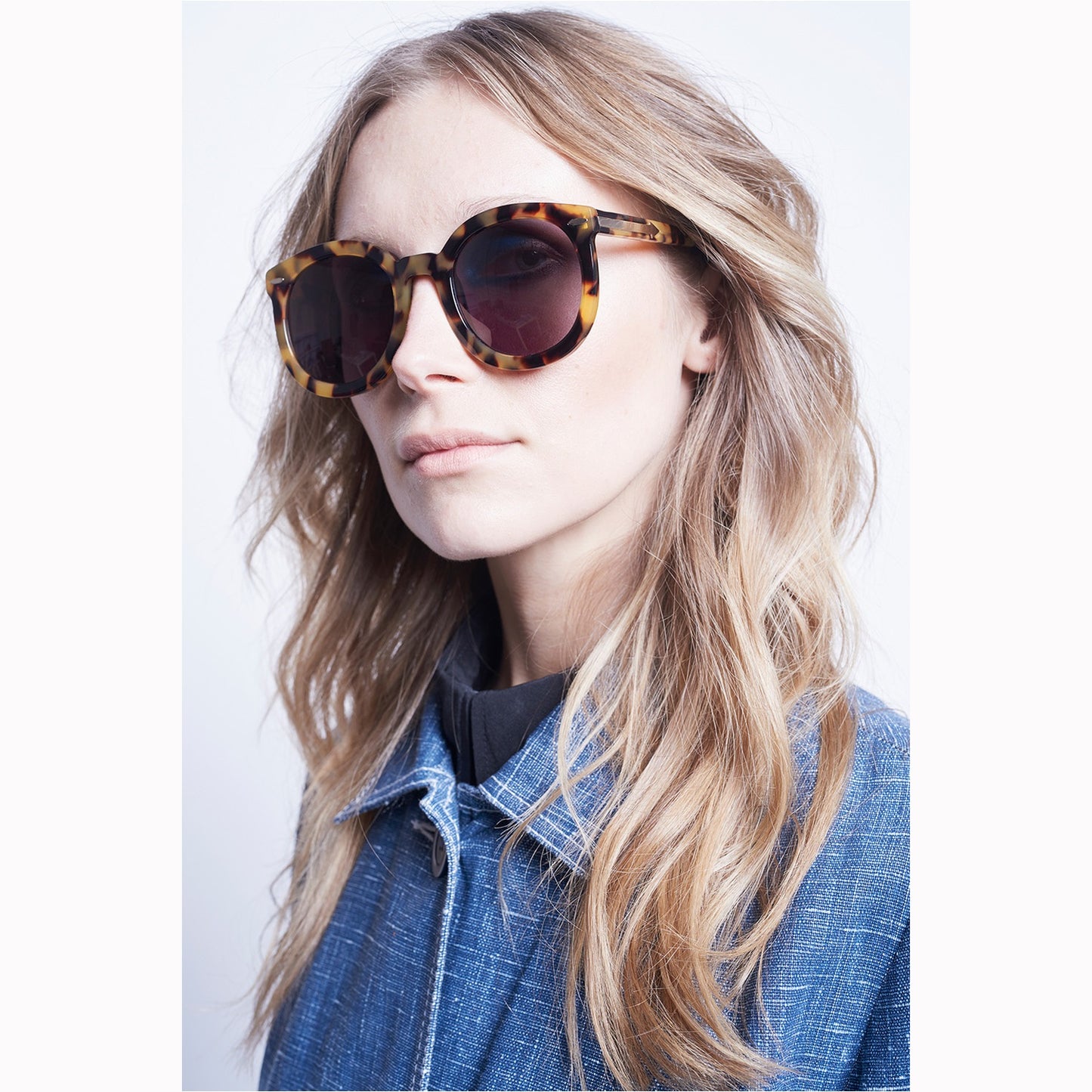 Karen Walker Super Duper Strength Sunglasses in Crazy Tort