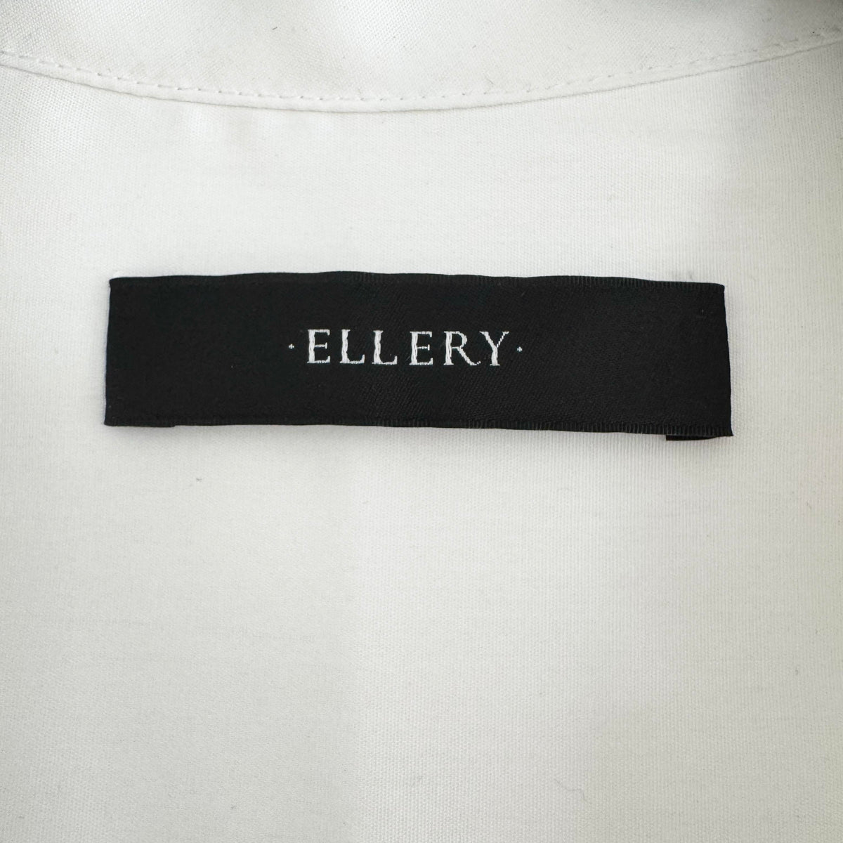 Ellery Poplin Shirt with Gathered Detailing in White, size 6