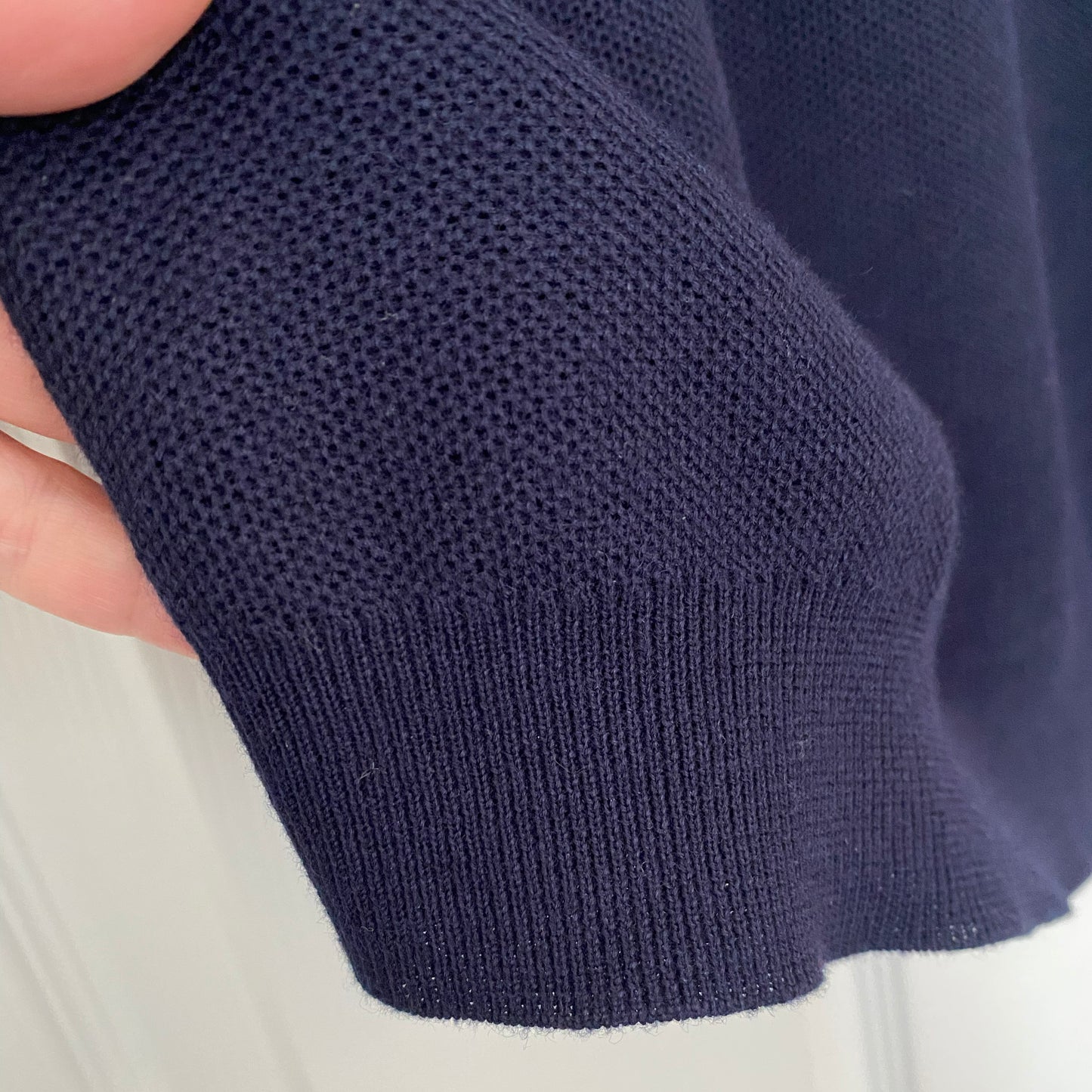 ** MENS ** Eric Bompard Navy Cotton/Cashmere Polo Neck, size large