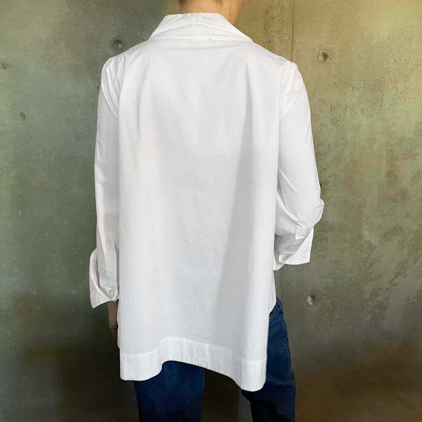 Erika Cavallini White Cotton Blouse, size 42 (size Small)