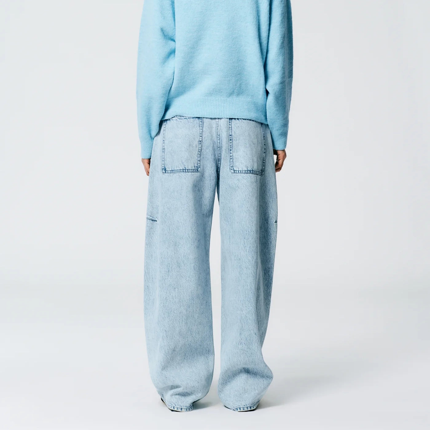 Tibi "Sid" Jeans in "Acid Iceberg Blue" - PETITE VERSION, size 30
