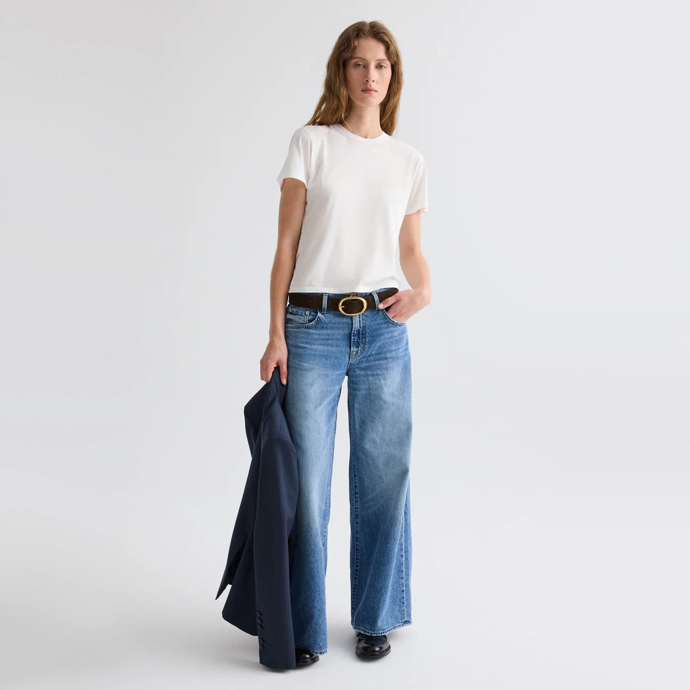 TWP "Tiny Dancer" Wide Leg Jeans in "Vintage Wash", size 27