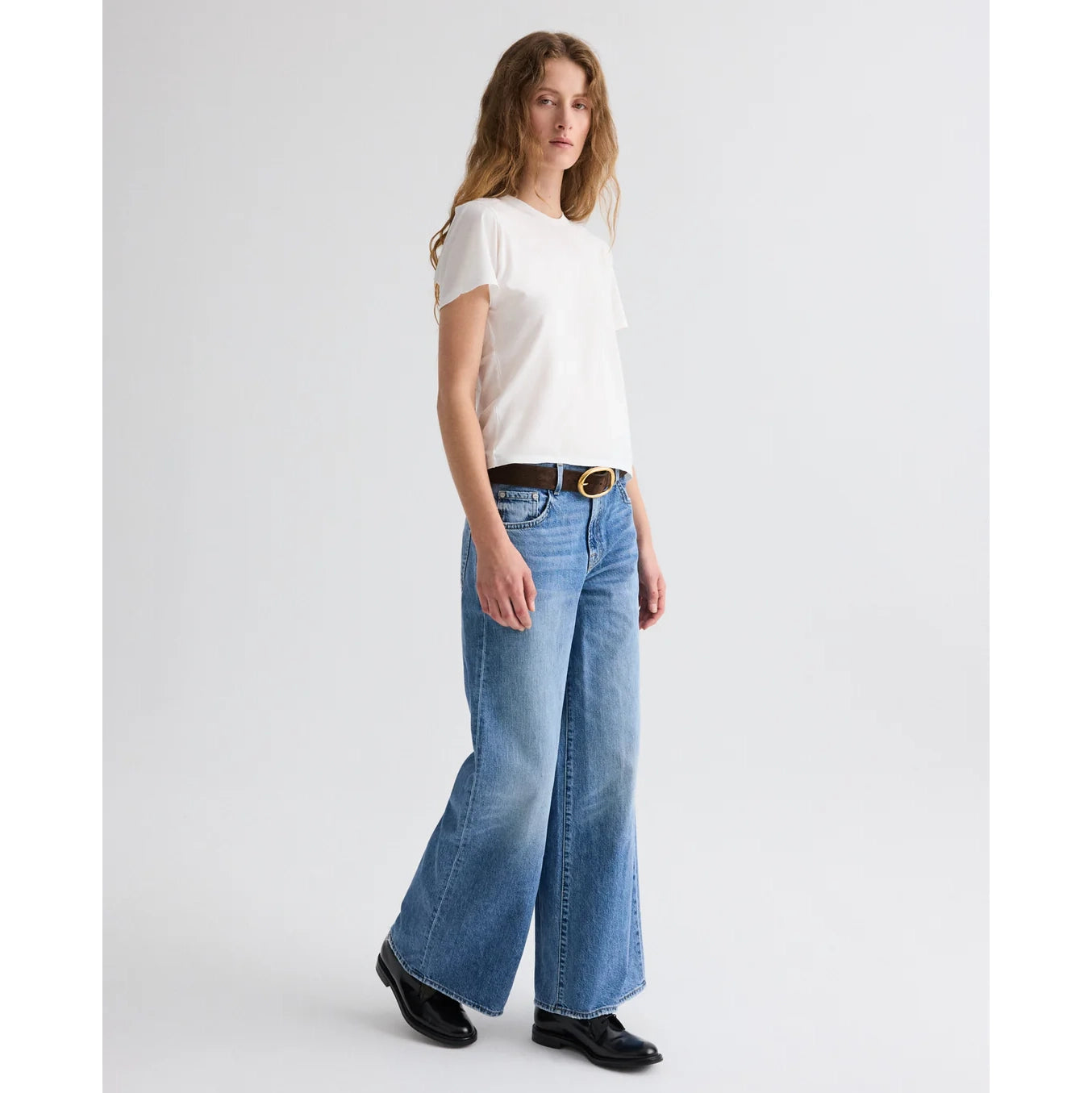 TWP "Tiny Dancer" Wide Leg Jeans in "Vintage Wash", size 27