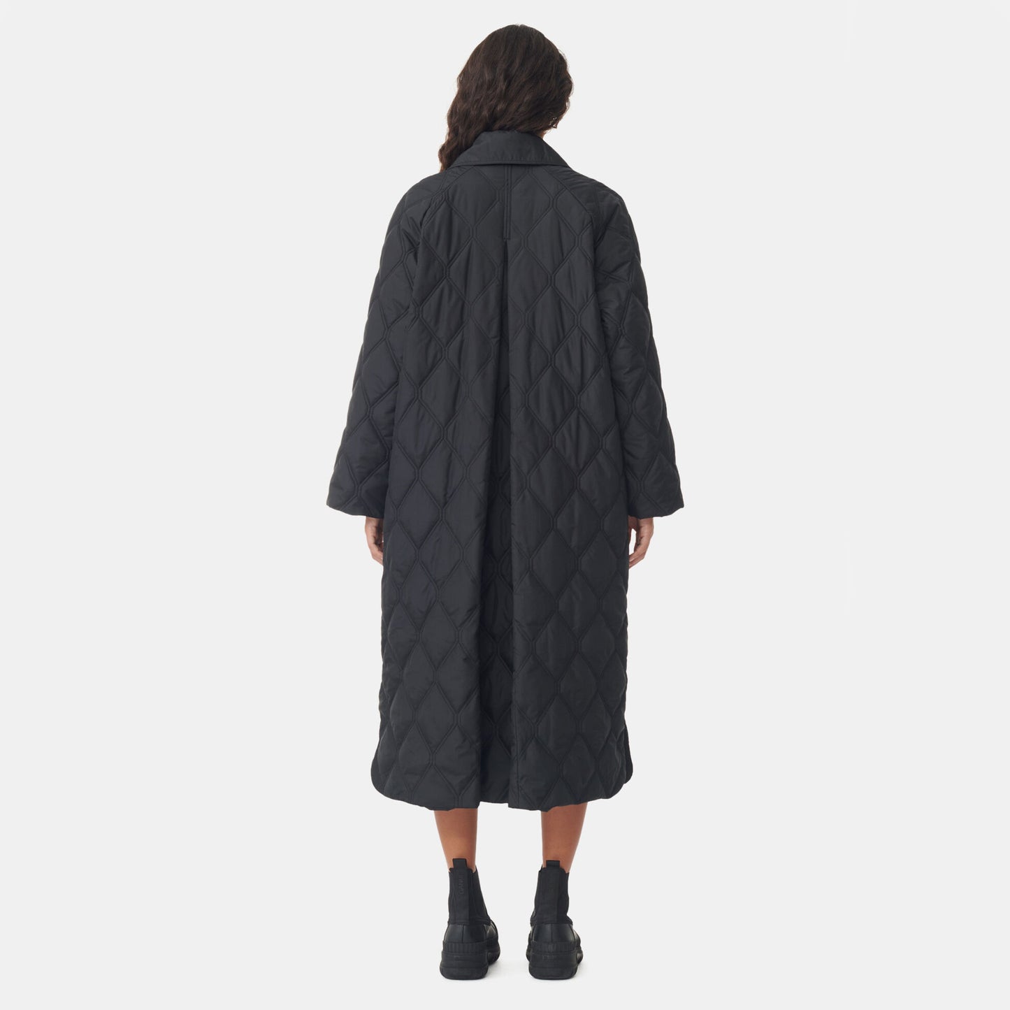 Ganni Quilted jacket in Black, size 36