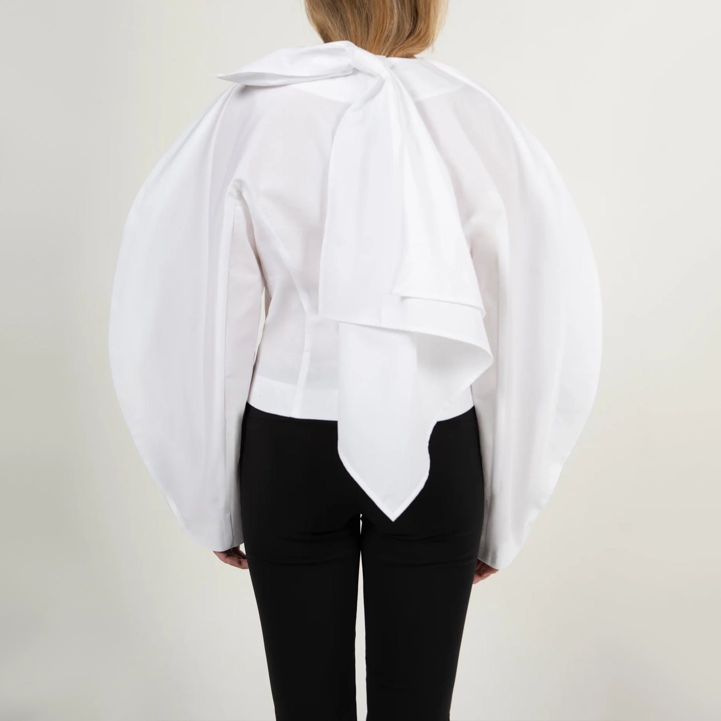 Fidan Novruzova "Eline" Poplin Shirt in White, size Medium