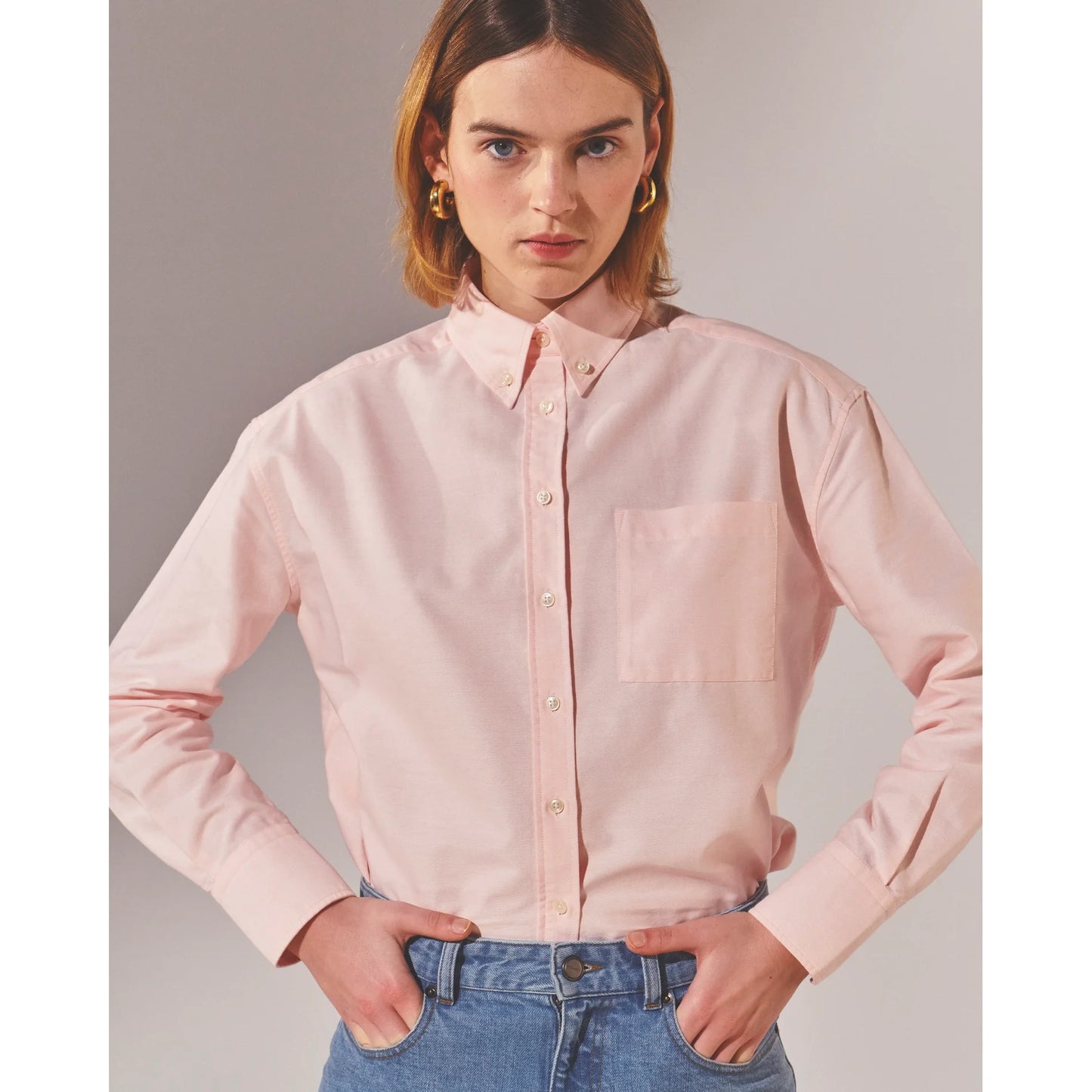 Figaret "Charlotte" Shirt in Pink, size 36 (fits like size small)