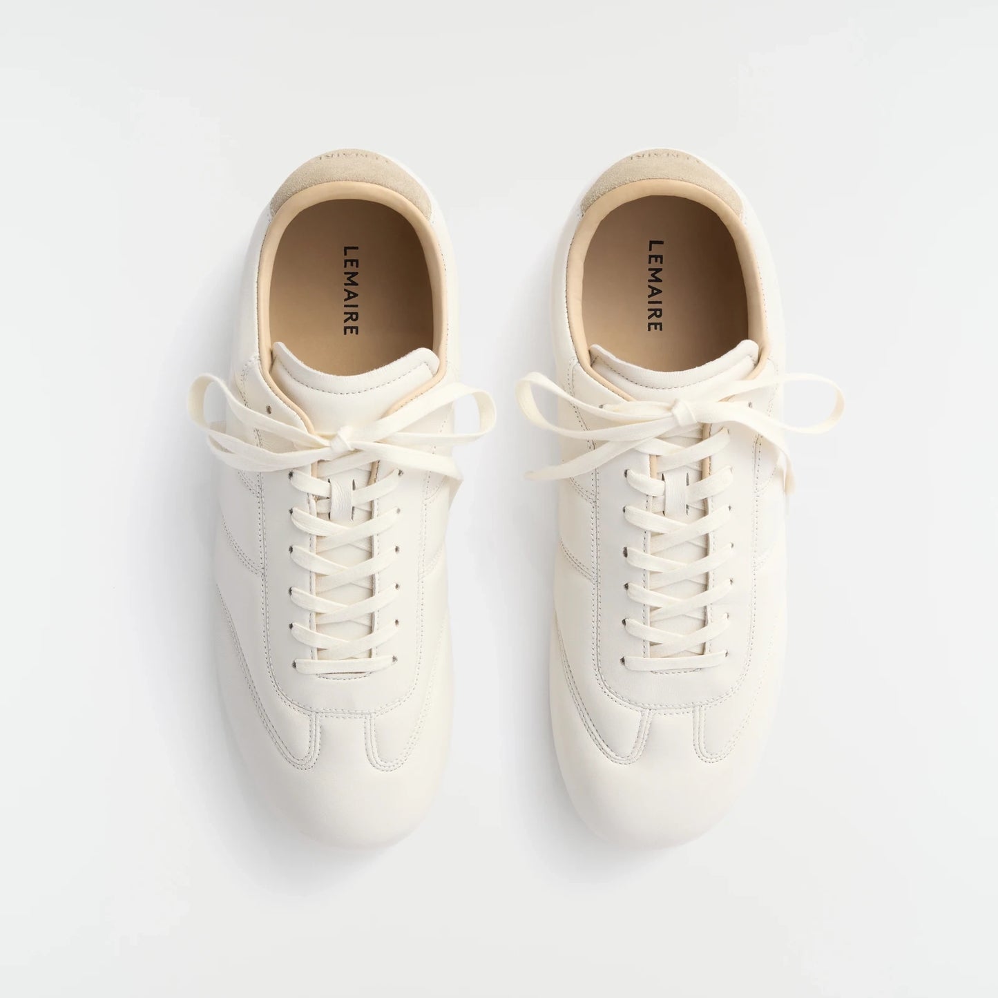 Lemaire "Soft" Nappa Leather Runner in "Milk", size 38