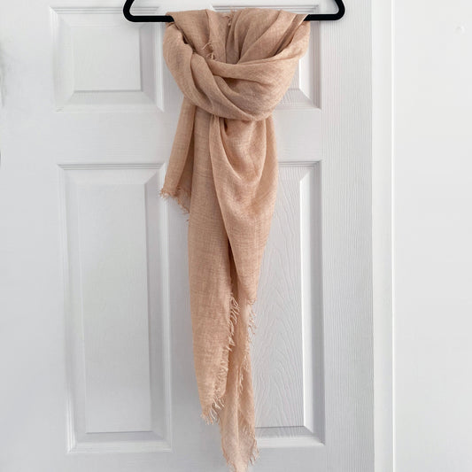 Faliero Sarti Silk/Cashmere "ENRICA" Scarf in Terracotta Pink