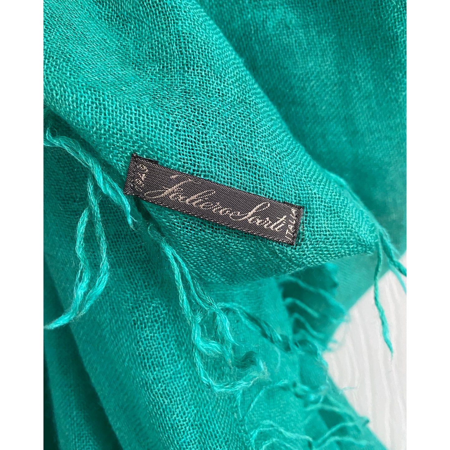 Faliero Sarti Silk/Cashmere "ENRICA" Scarf in Tropical Ocean Green