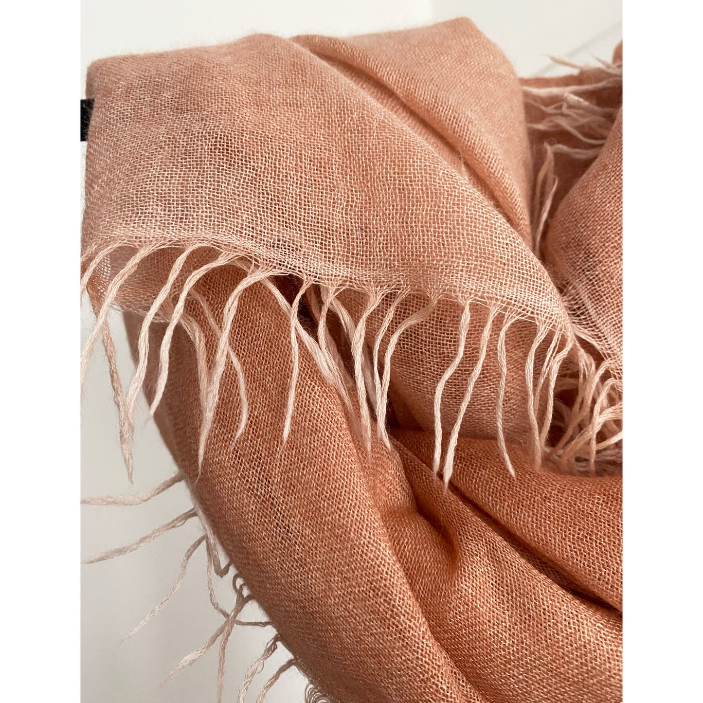 Faliero Sarti Silk/Cashmere "ENRY" Scarf in Salmon Pink