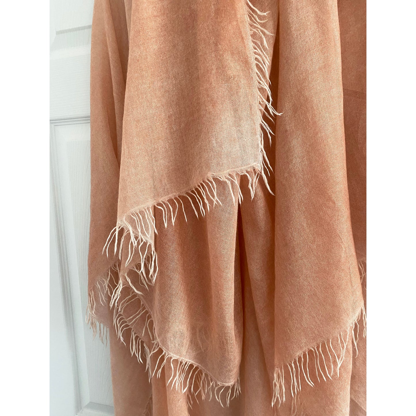 Faliero Sarti Silk/Cashmere "ENRY" Scarf in Salmon Pink