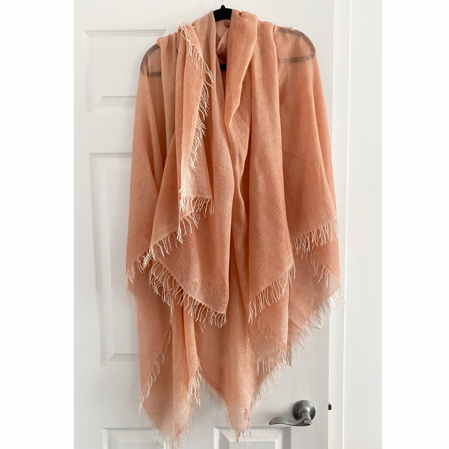 Faliero Sarti Silk/Cashmere "ENRY" Scarf in Salmon Pink