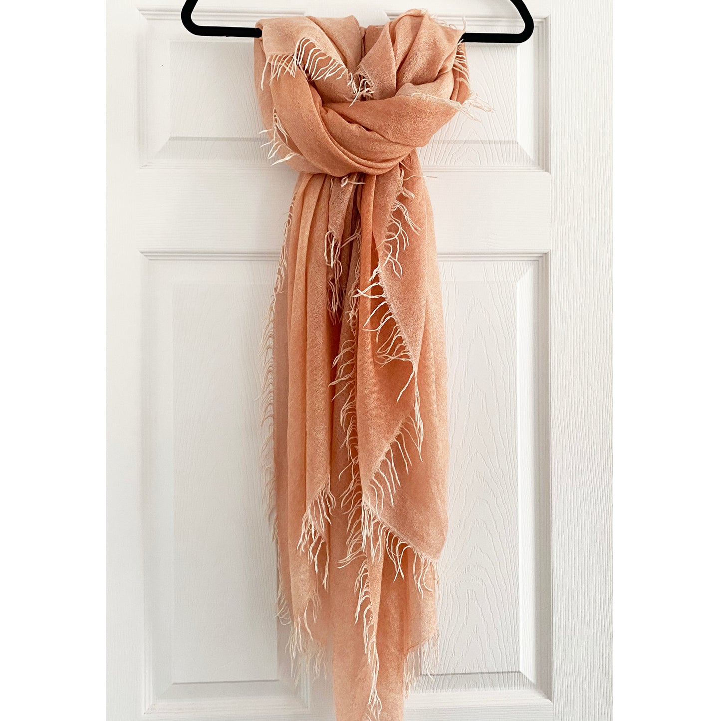 Faliero Sarti Silk/Cashmere "ENRY" Scarf in Salmon Pink