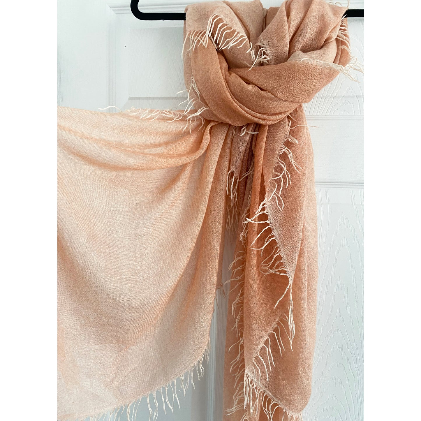 Faliero Sarti Silk/Cashmere "ENRY" Scarf in Salmon Pink