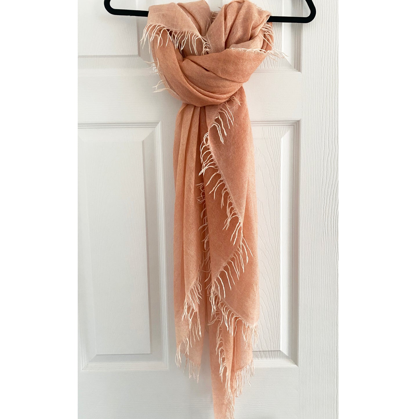 Faliero Sarti Silk/Cashmere "ENRY" Scarf in Salmon Pink