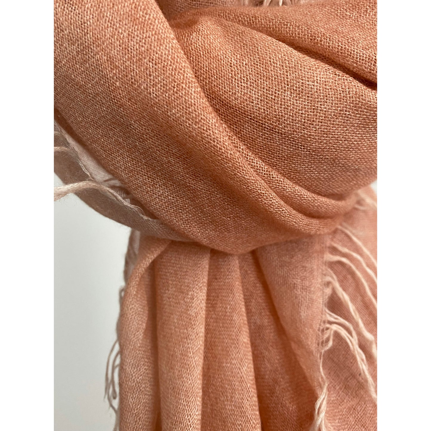 Faliero Sarti Silk/Cashmere "ENRY" Scarf in Salmon Pink