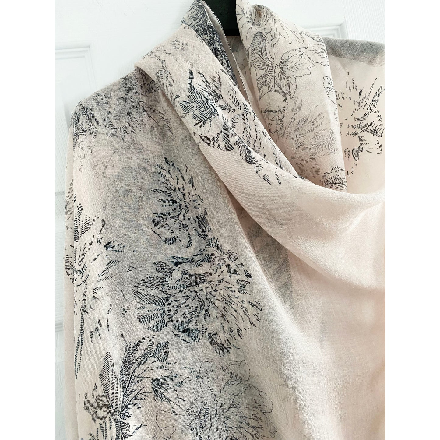 Faliero Sarti Pink Floral Print Silk Scarf