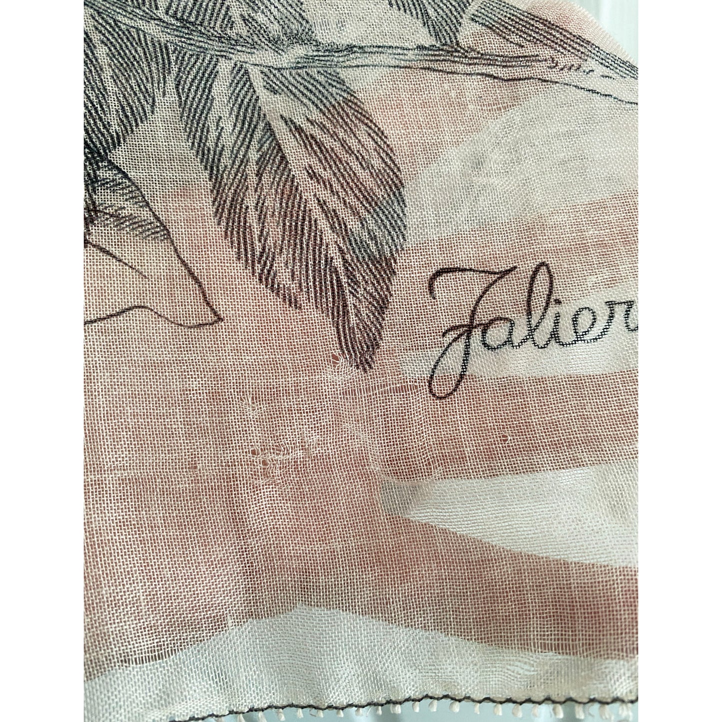 Faliero Sarti Pink Floral Print Silk Scarf