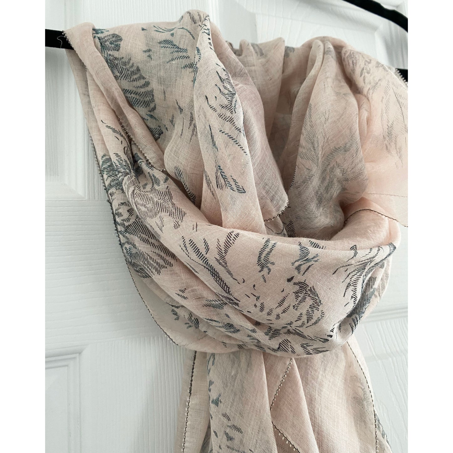 Faliero Sarti Pink Floral Print Silk Scarf