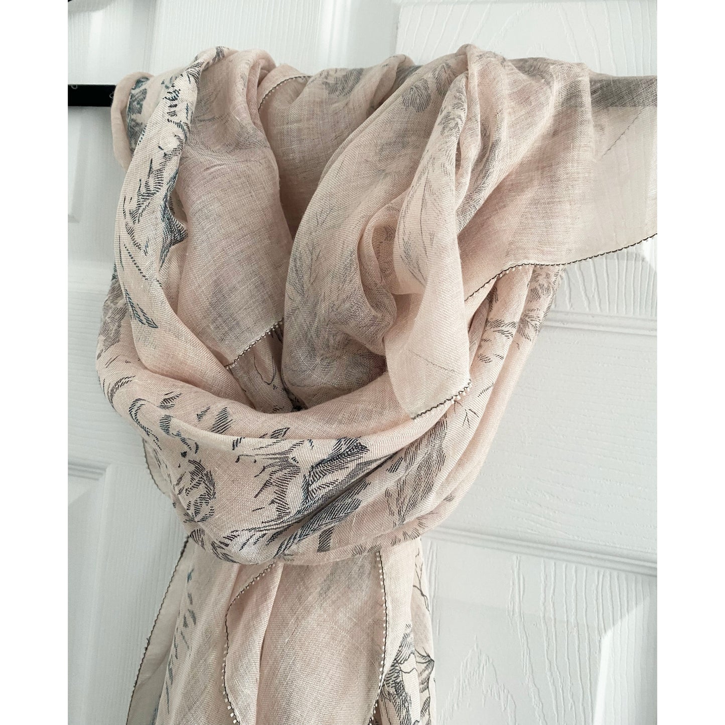 Faliero Sarti Pink Floral Print Silk Scarf