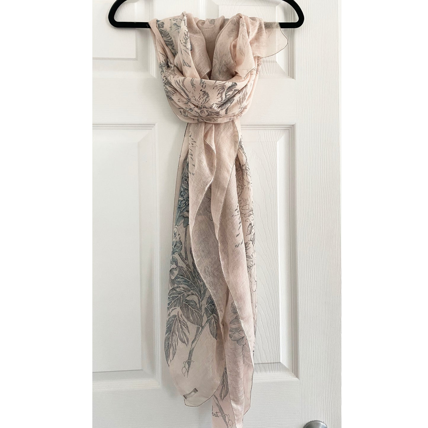 Faliero Sarti Pink Floral Print Silk Scarf