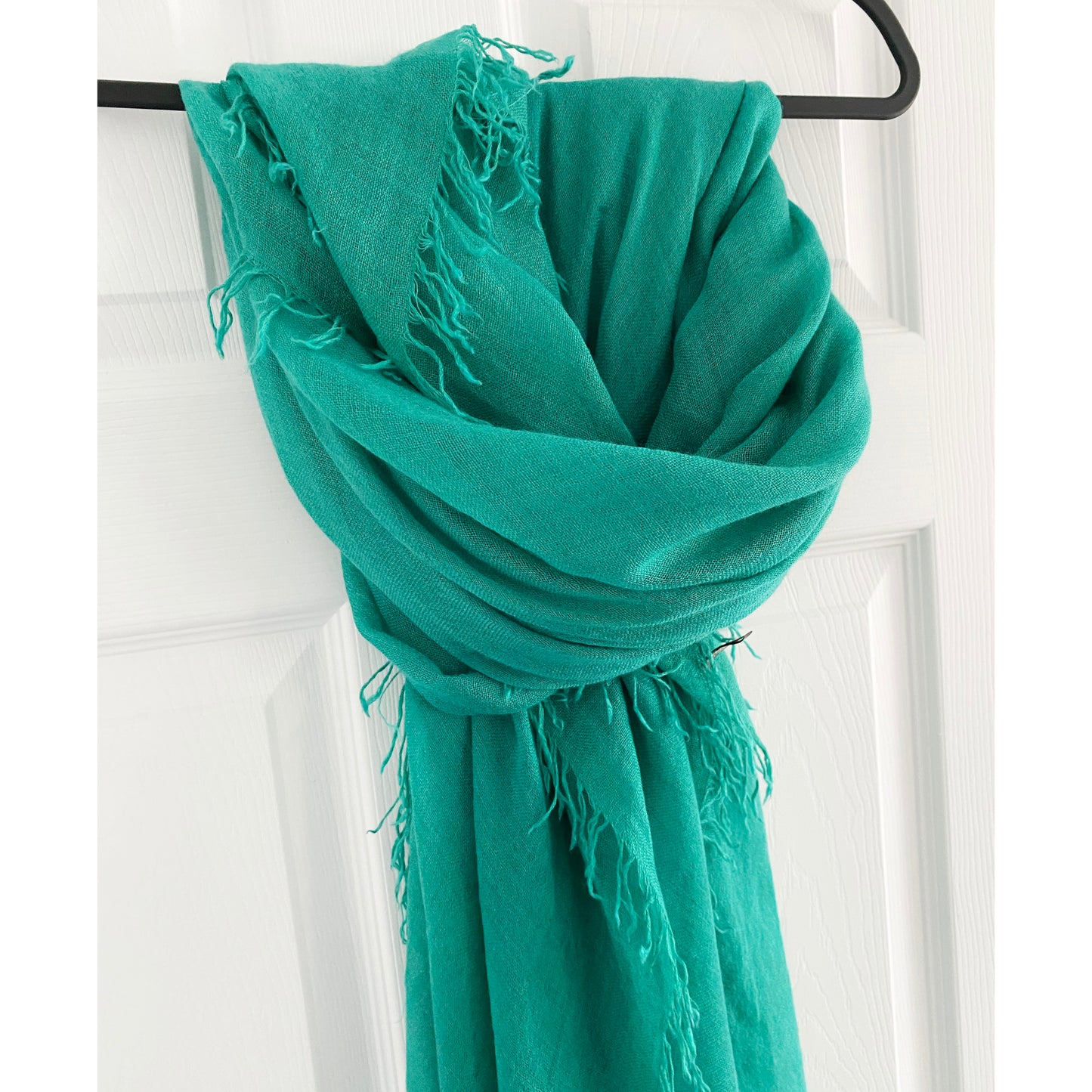 Faliero Sarti Silk/Cashmere "ENRICA" Scarf in Tropical Ocean Green