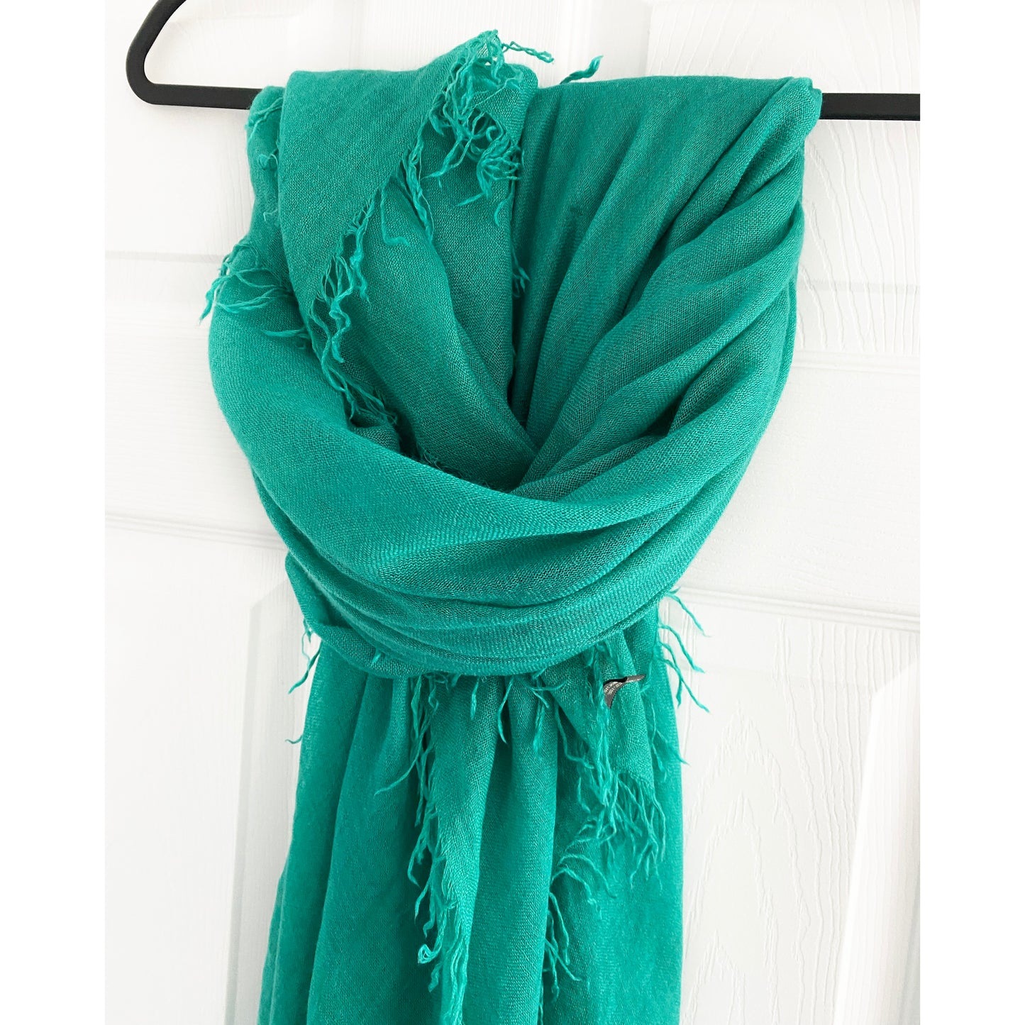 Faliero Sarti Silk/Cashmere "ENRICA" Scarf in Tropical Ocean Green