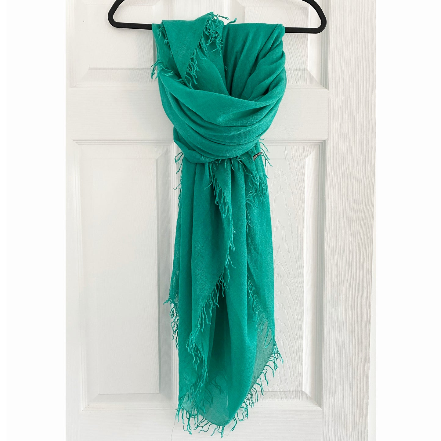 Faliero Sarti Silk/Cashmere "ENRICA" Scarf in Tropical Ocean Green