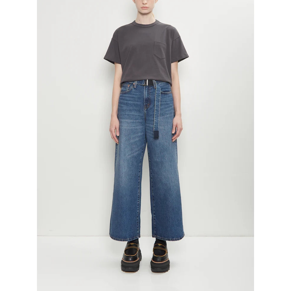 Sacai x Levi's Wide Leg Jeans in Blue, size 00 (size 27/30)