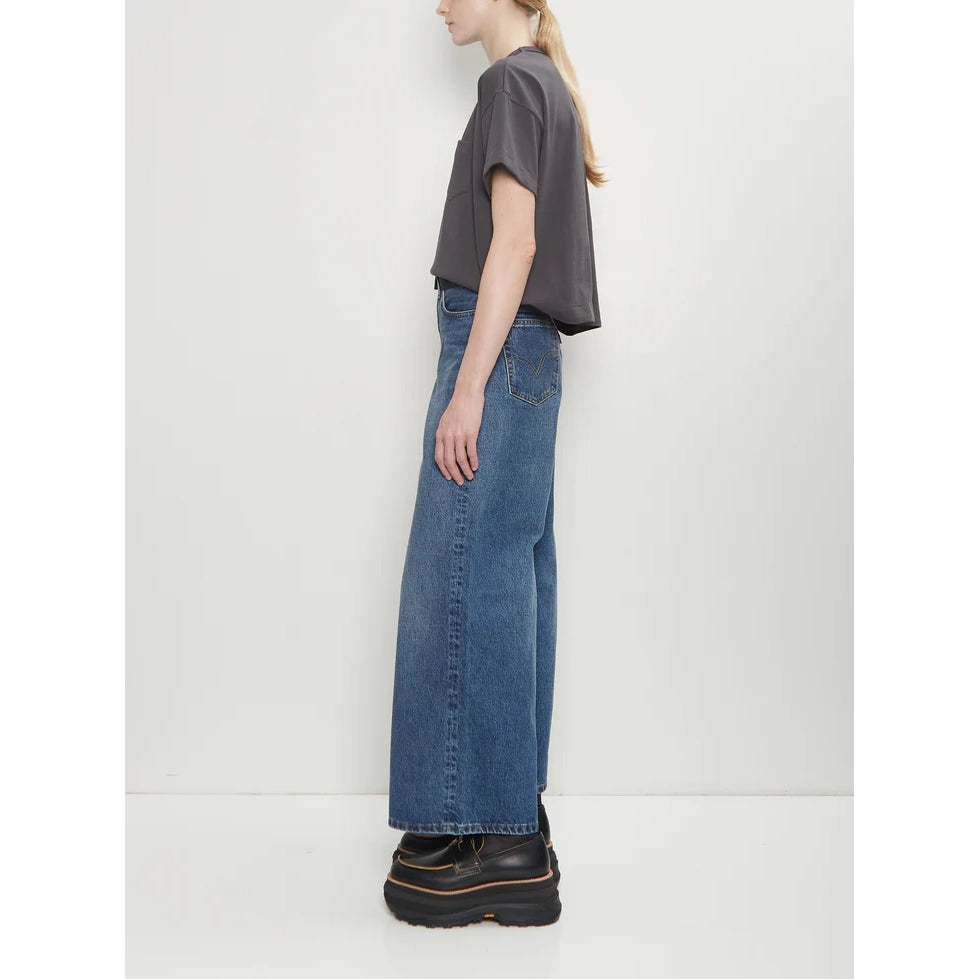Sacai x Levi's Wide Leg Jeans in Blue, size 00 (size 27/30)