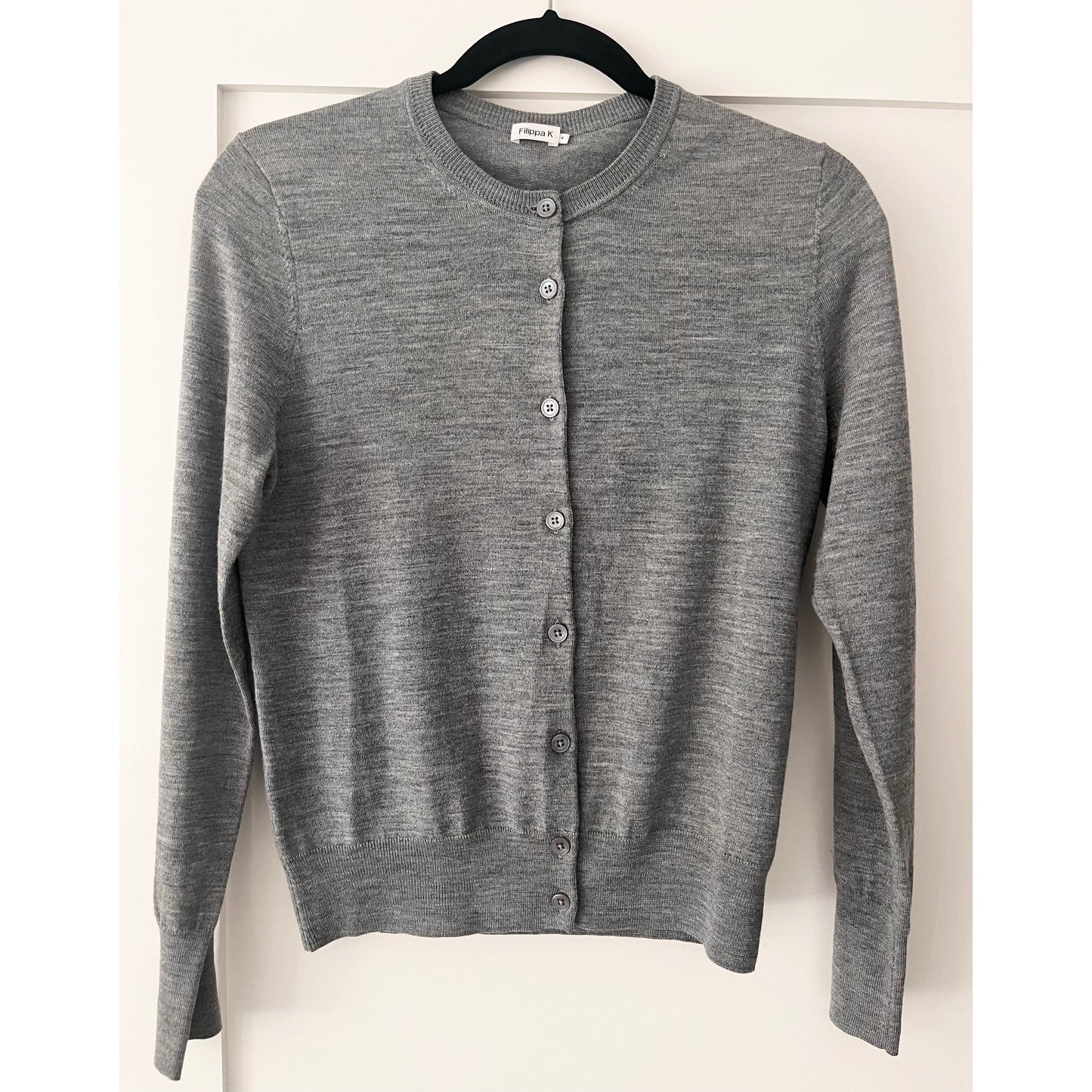 Filippa K Merino Cardigan in Grey, Size Small (Fits XS/S)