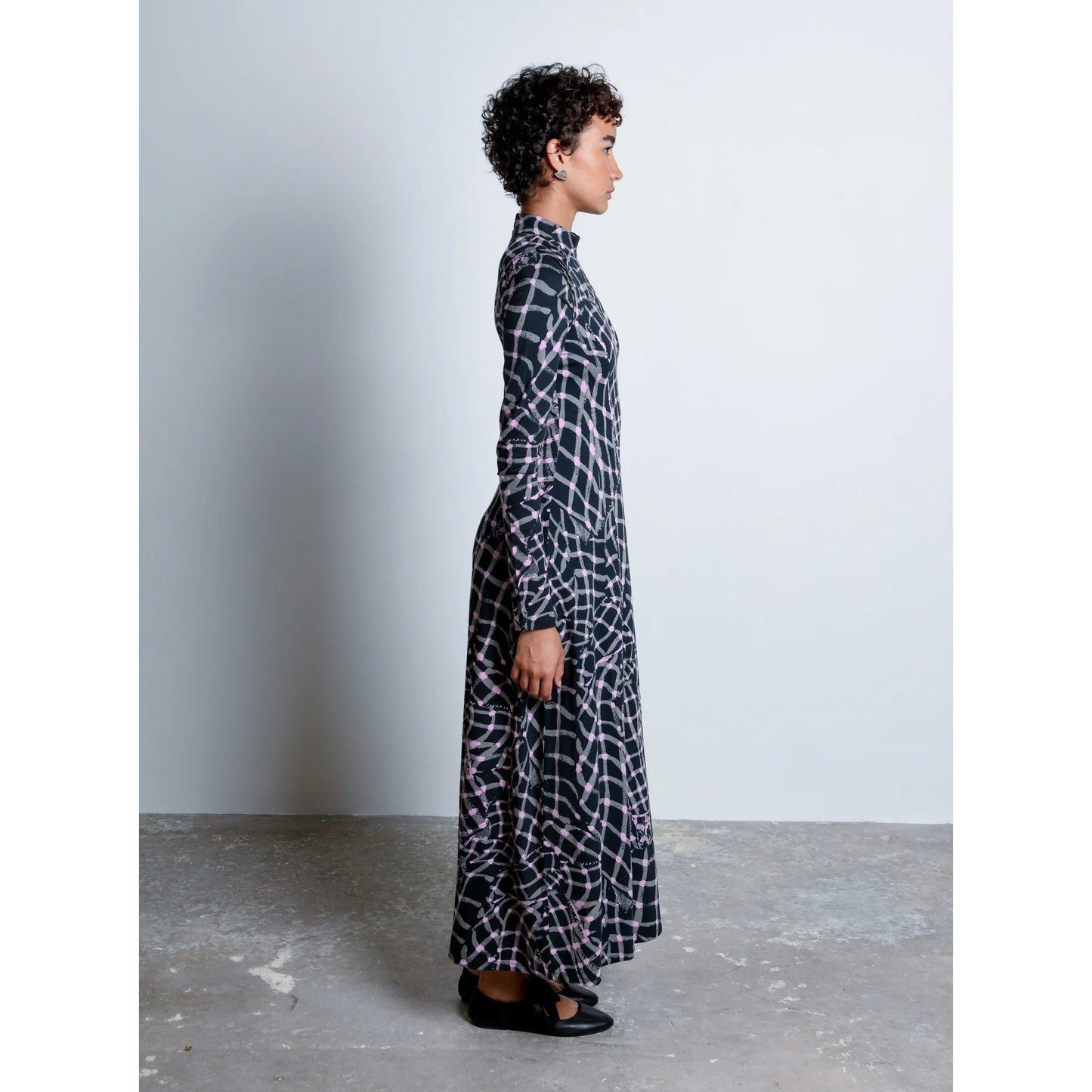 Untitled in Motion "Speculus" Jersey Dress in "Folds", size Medium