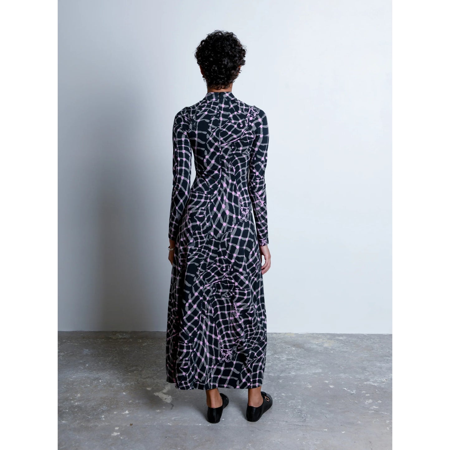Untitled in Motion "Speculus" Jersey Dress in "Folds", size Medium