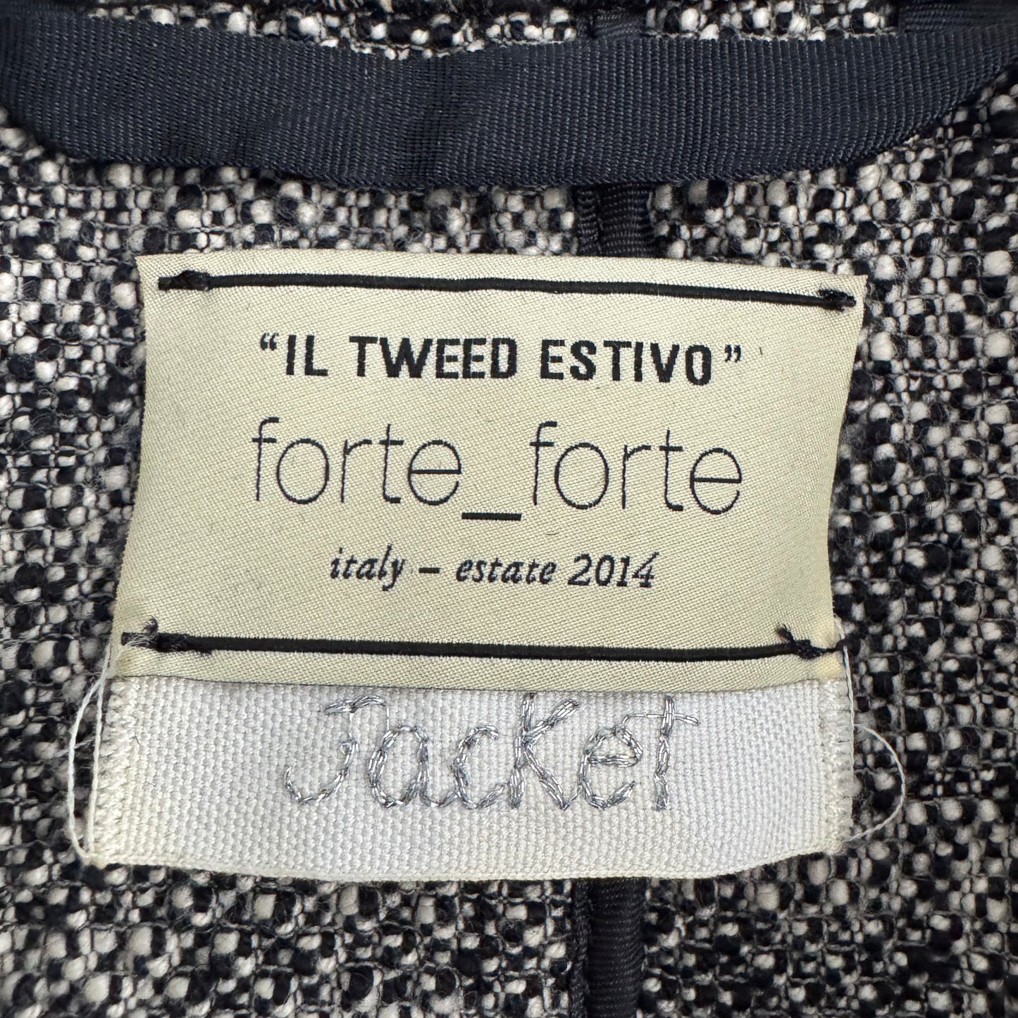 Forte.Forte "Il Tweed" Knit Cotton Blazer, size "0" (size XS)