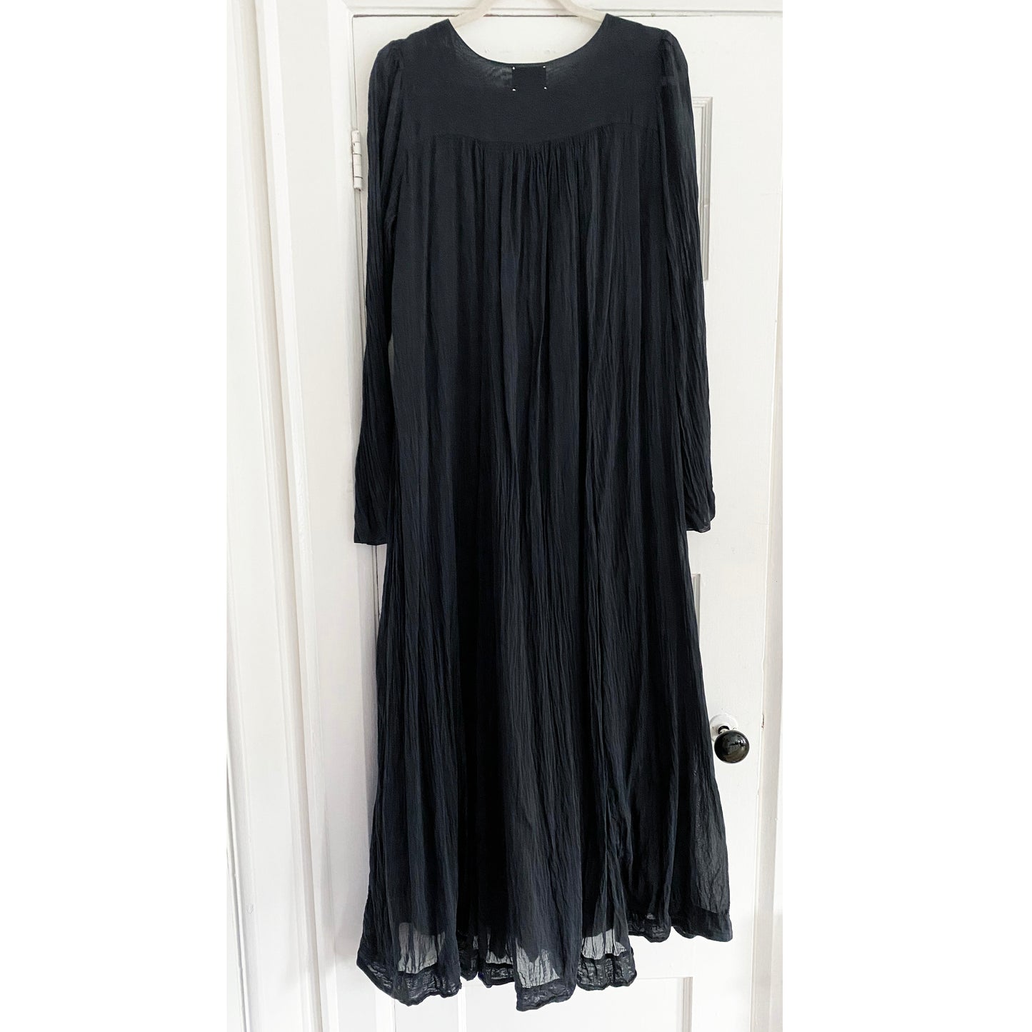 Robe longue en voile de soie de coton noir Forte.Forte, taille "III" (s'adapte comme un Medium)