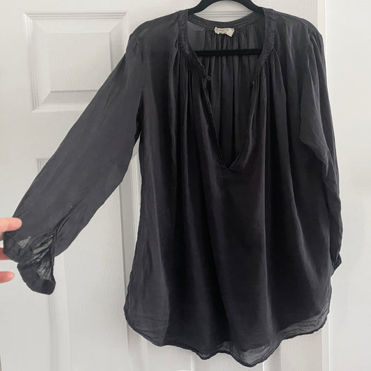 Forte.Forte Silk/Cotton long sleeve V-Neck Tunic, size "I" (fits oversize, like M)