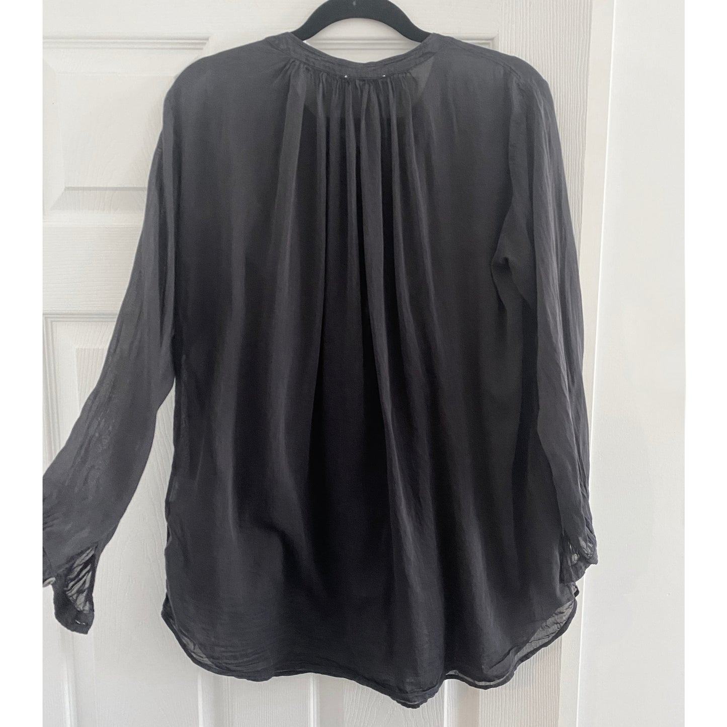 Blouse à col en V à manches longues en soie/coton Forte.Forte, taille « III »