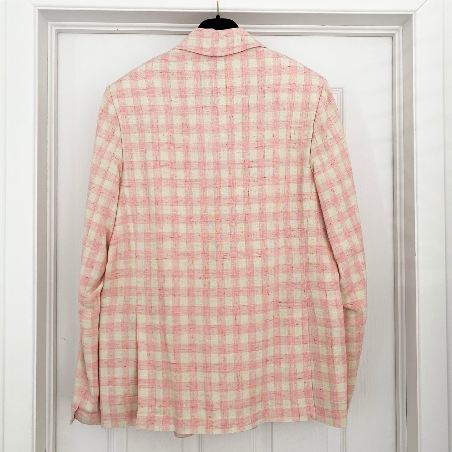 Forte.Forte Gingham Blazer in Pink, size "0" (fits XS)