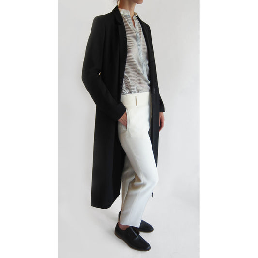 Forte.Forte Wool Crepe Trousers in Ivory, size "II" (fits US size 6)