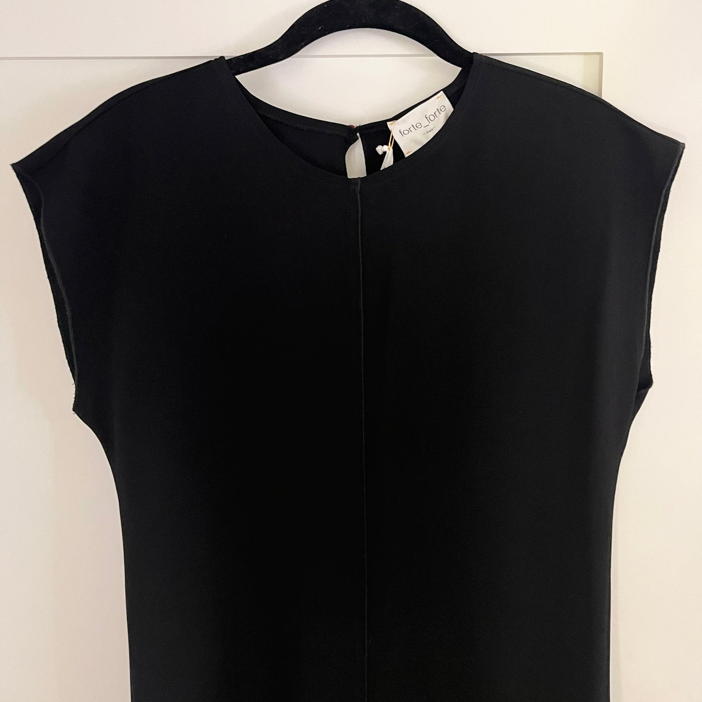 Forte_Forte Stretch Cady Dress in Black, size "I" (size Small)