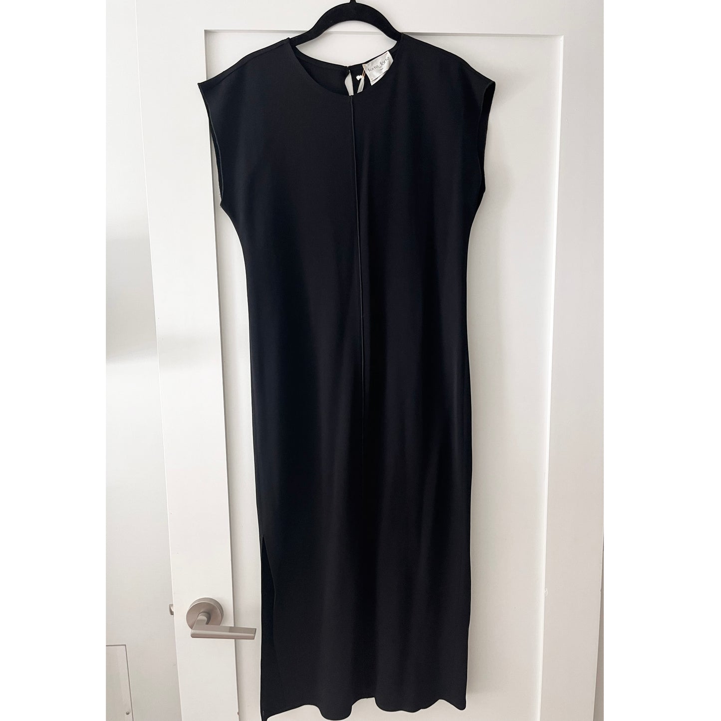 Forte_Forte Stretch Cady Dress in Black, size "I" (size Small)