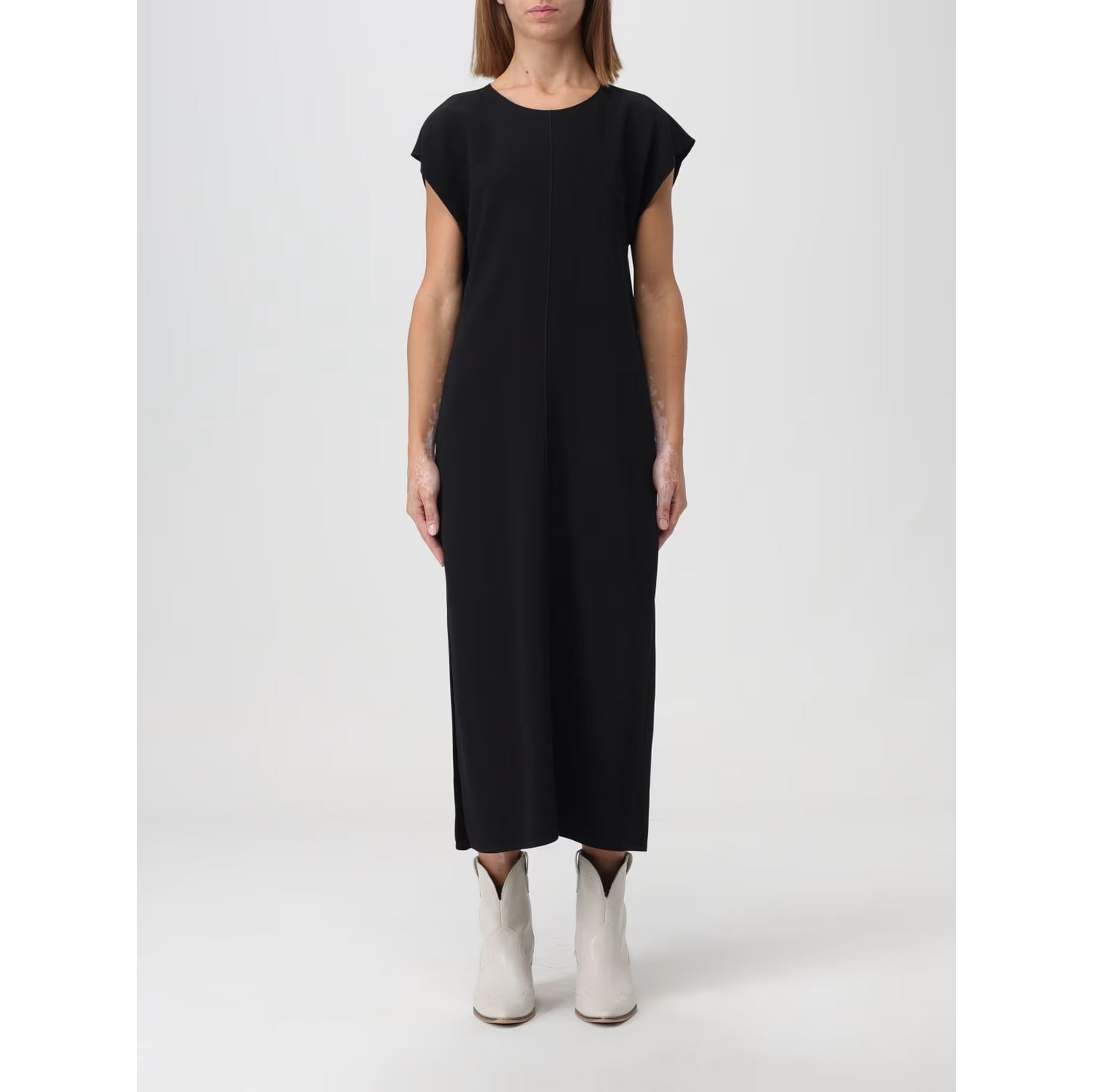 Forte_Forte Stretch Cady Dress in Black, size "I" (size Small)