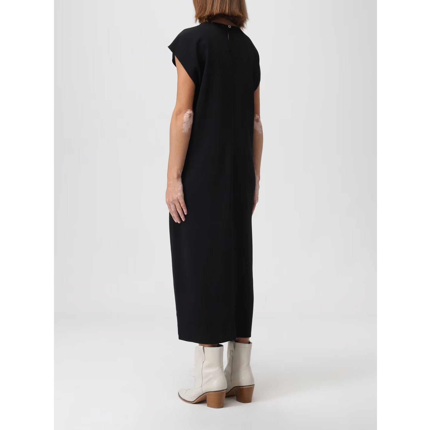 Forte_Forte Stretch Cady Dress in Black, size "I" (size Small)