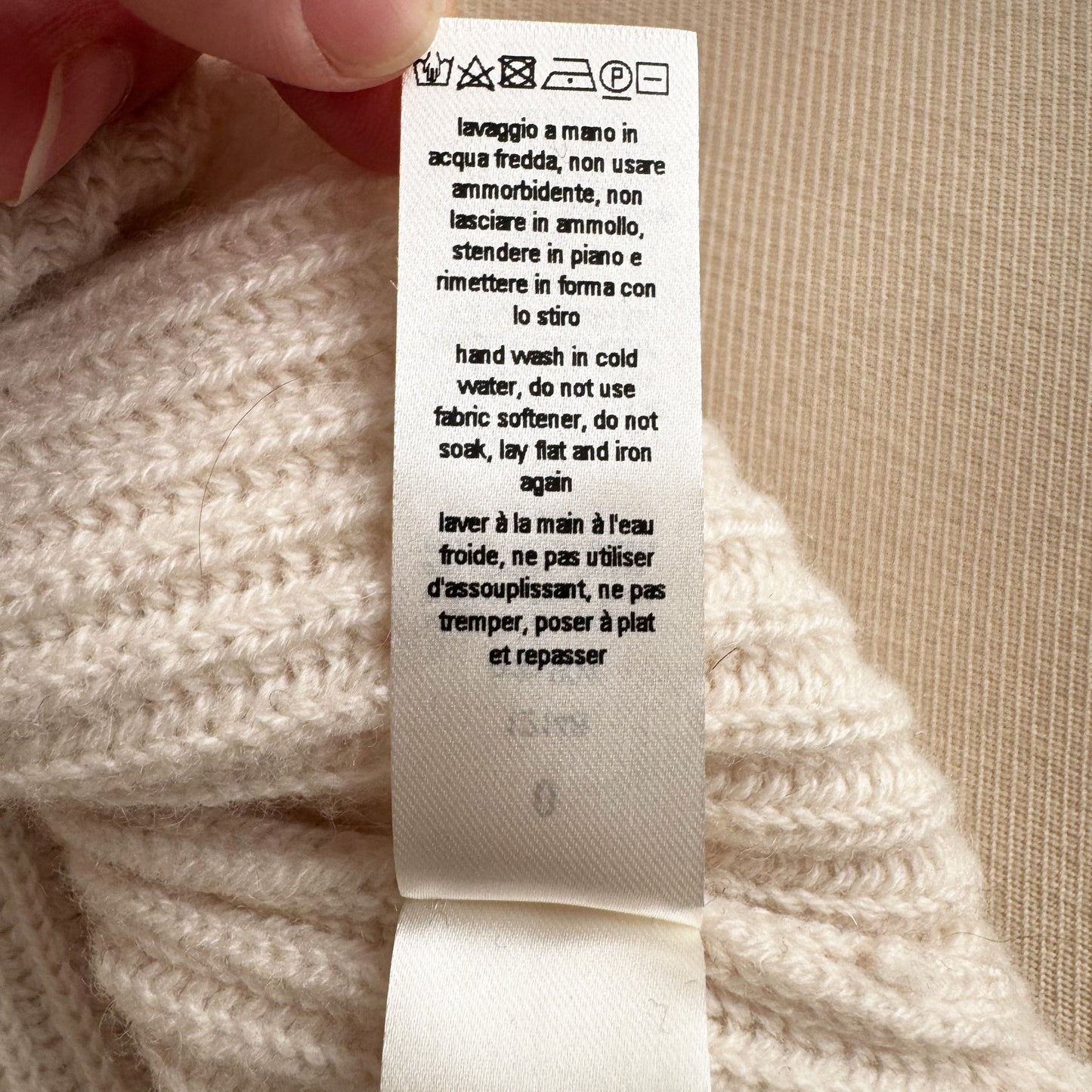 Forte.Forte One Shoulder Sweater in Ivory, size "0" (size XS)