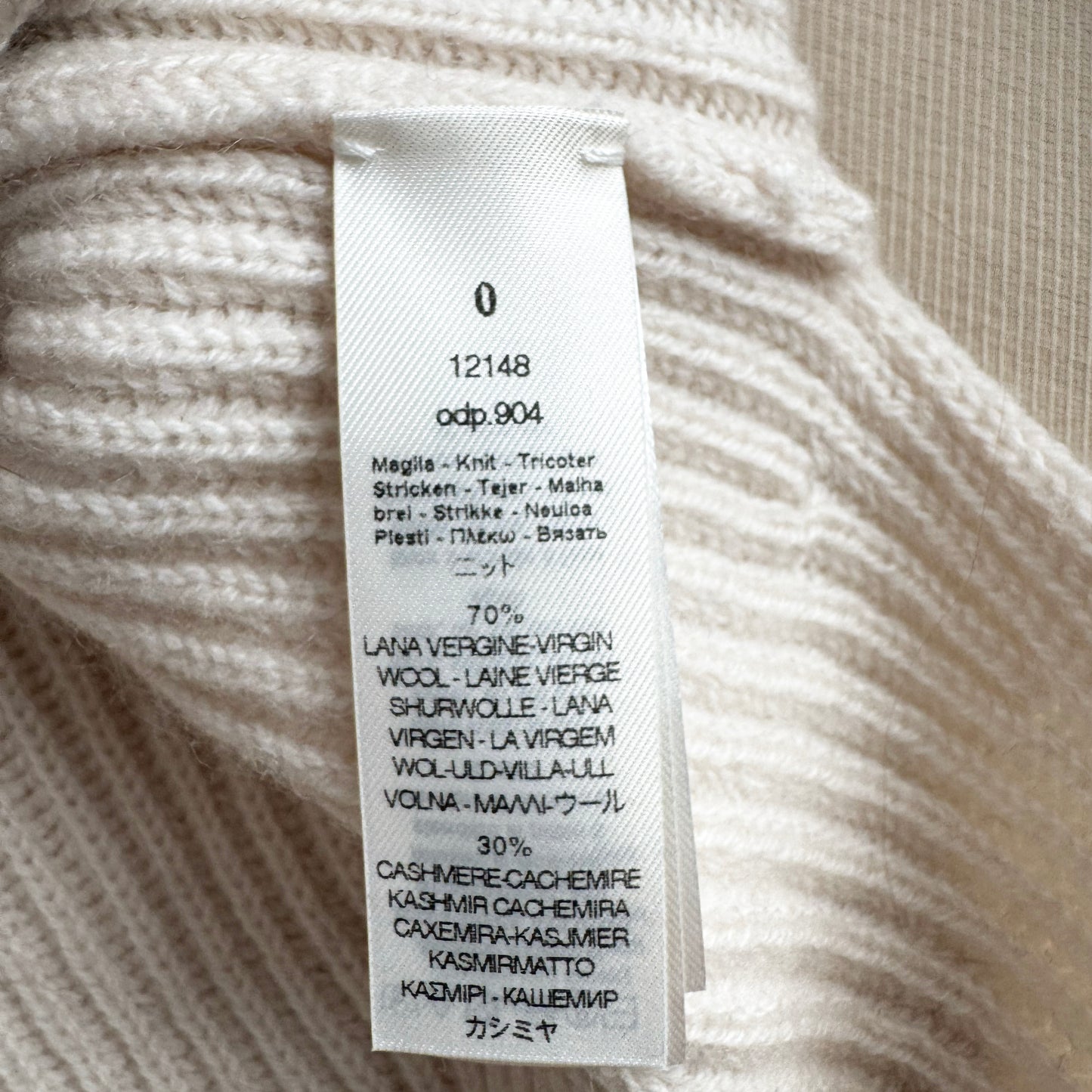 Forte.Forte One Shoulder Sweater in Ivory, size "0" (size XS)